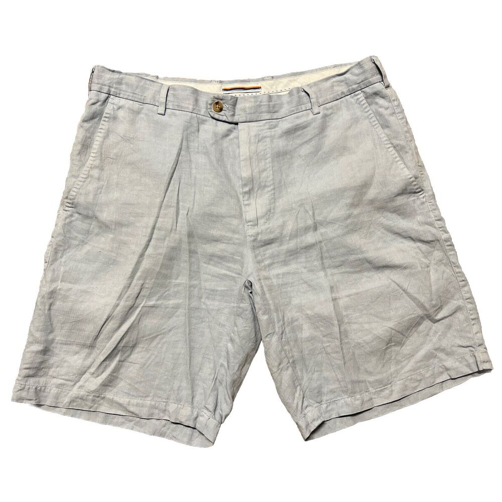 Peter Millar Blue 9" Inseam Shorts 47% Linen, 37% Silk, 17% Cotton. Size 35